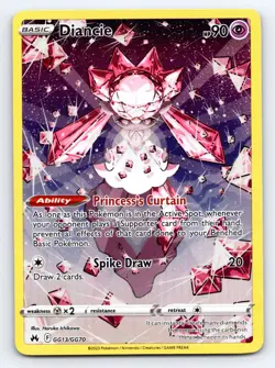 Diancie Ultra Rare Crown Zenith: Galarian Gallery GG13/GG70 NM - Pokemon TCG - Image 1