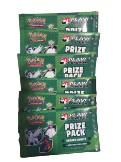 Pokemon TCG Series Eight Prize Pack Lot - 6 Sealed Packs - Image 1