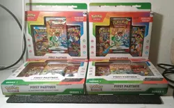 Lot of 4 Pokemon TCG First Partner Illustration Collection Series box Sealed - Image 1