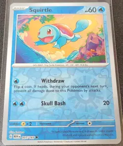 Squirtle - Pokemon Scarlet & Violet 151 MEW Reverse Holo 007/165 - Near Mint - Image 2