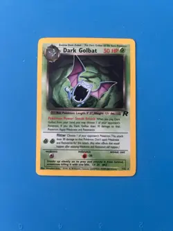 Pokemon Dark Golbat 7/82 Team Rocket Holo Rare 50 HP Wizards Mitsuhiro Arita - Image 1