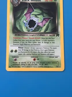 Pokemon Dark Golbat 7/82 Team Rocket Holo Rare 50 HP Wizards Mitsuhiro Arita - Image 2