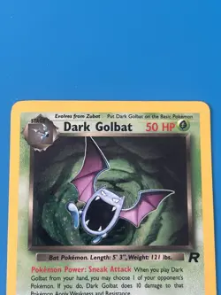 Pokemon Dark Golbat 7/82 Team Rocket Holo Rare 50 HP Wizards Mitsuhiro Arita - Image 3