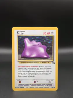 Ditto 3/62 Holo Rare Unlimited Fossil Pokemon English NM - Image 1