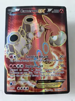 Camerupt EX (146 Full Art) 146/160 XY - Primal Clash Holo Pokemon Tcg Textured - Image 1