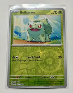 Pokemon Cosmos Holo Bulbasaur 001/165 MEW EN 151 Promo Costco Exclusive - Image 1