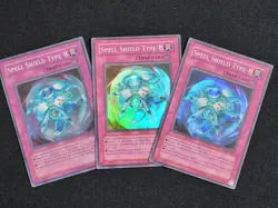 YuGiOh Unlimited Edition Spell Shield Type-8 2 x MFC-043 1 x DR1-EN098 Super LP - Image 1