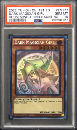 2022 Yu-Gi-Oh! 1st Edition Holo Dark Magician Girl #EN177 Ghost Rare PSA 10 - Image 1