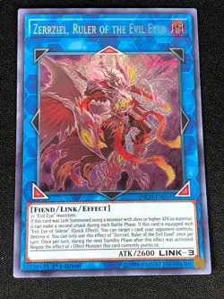 YUGIOH ZERRZIEL RULER OF THE EVIL EYED INCH-EN031 1ST SECRET (NM) - Image 1
