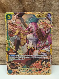 Bandai One Piece CCG Jewelry Bonney OP12-118 Legacy Special Foil 6000 Blocker - Image 1