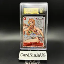 CGC 10 PRISTINE Nami Parallel OP01-016 R 25th Edition ONE PIECE Card Game 105 - Image 1