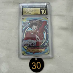CGC 10 PRISTINE Luffy SR OP07-109 Japanese One Piece Promo Card ONE PIECE 30 - Image 1