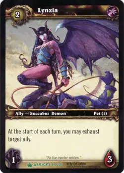 Moderate Play WoW TCG Lynxia Wrathgate World of Warcraft - Image 1