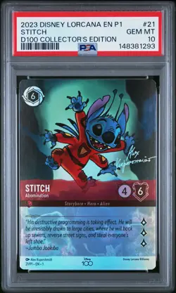 PSA 10 Stitch Abomination 21 Disney100 Collector's Edition Gift Set Lorcana 2023 - Image 1