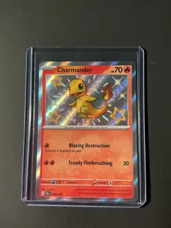 Pokemon TCG Paldean Fates Charmander Holo Card 109/091 Shiny Rare - Image 1