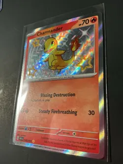 Pokemon TCG Paldean Fates Charmander Holo Card 109/091 Shiny Rare - Image 5