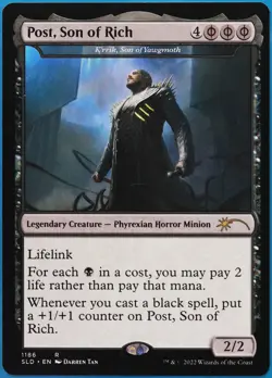 Post Son of Rich | K'rrik Son of Yawgmoth (Secret Lair Promo) NM CARD (509683) - Image 1