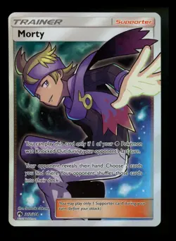 #2 Morty 212/214 Lost Thunder 2018 Full Art Holo Rare Pokemon Card TCG - Image 1