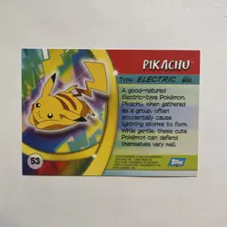 Pikachu Pokemon Advanced Challenge Topps TCG Card 2004 #53 - Image 2
