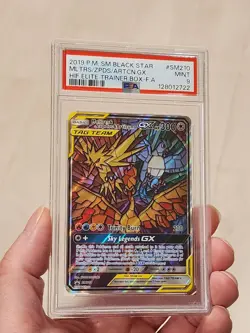 PSA 9 Grading Card Pokemon PTCG - Tag Team Moltres/Zapdos/Articuno GX #SM210 EN - Image 3