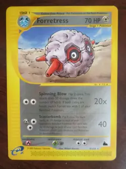 FORRETRESS NON HOLO POKEMON CARD E-SERIES 9/144 SKYRIDGE NEVER PLAYED NM- - Image 1