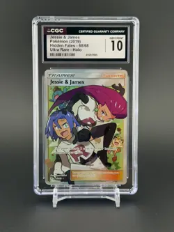 Pokemon TCG Jessie & James Full Art Holo Card 68/68 Hidden Fates GEM MT CGC 10 - Image 1