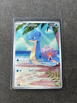 Pokemon Lapras 194/182 Destined Rivals Illustration Rare IR Holo TCG Card - Image 1