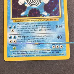 Poliwrath 13/102 Base Set Holo Rare 1999 Wizards Pokemon TCG Card English - Image 3