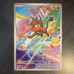 Pokemon TCG Litten Promo Holo Card MEPI 044 Basic Fire Cat 2026 - Image 1