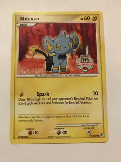 2007-2008 City Championships Shinx 98/130 Diamond & Pearl Pokemon Card Rare - Image 1