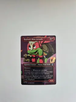 MTG: Teenage Mutant Ninja Turtles - Raphael, Most Attitude #199 Borderless Foil - Image 1