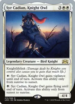 Syr Cadian, Knight Owl Unsanctioned NM MTG Non-Foil - Image 1