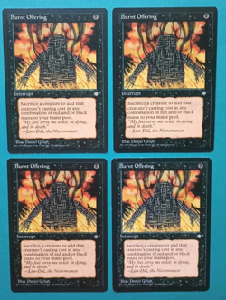 Magic the Gathering MTG Ice Age BURNT OFFERING X 4 LP/EX C 1995! - Image 1