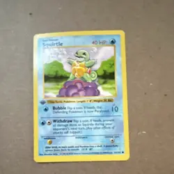 Squirtle 1st Edition Base Set Shadowless 63/102 Pokemon Card - Image 2