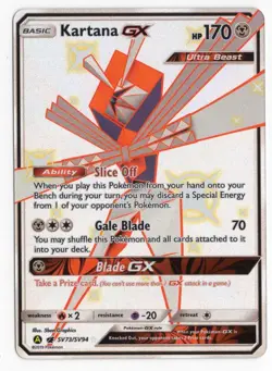 Pokemon Kartana GX SV73/SV94 Hidden Fates: Shiny Vault Holo NM - Image 1
