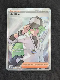 N's Plan 163/086 Ultra Rare SV Black Bolt Pokemon Holo - Image 1