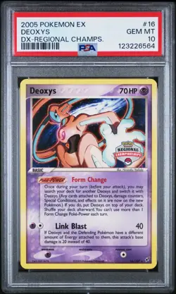 2005 POKEMON EX DEOXYS #16 DEOXYS PSA 10 POP 30 - Image 1