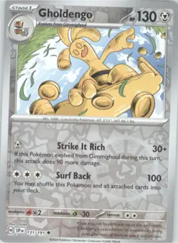 Gholdengo Reverse Holo Pokemon tcg SV08: Surging Sparks #131/191 - Image 1