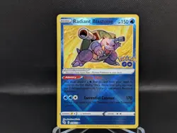 Radiant Blastoise - 018/078 - Pokemon Go Sword & Shield Radiant Rare NM - Image 2