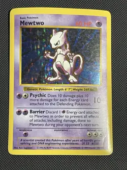 Shadowless Mewtwo Holo #10/102 - Base Set Unlimited - 1999 WOTC Pokemon - Image 1
