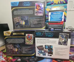 Pokemon Phantasmal Flames + Mega Evol + Blackbolt - 3 ETBs, 1 BB Booster Bundle - Image 2