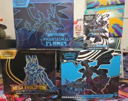 Pokemon Phantasmal Flames + Mega Evol + Blackbolt - 3 ETBs, 1 BB Booster Bundle - Image 5