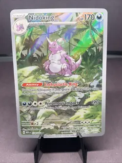 Pokemon TCG Nidoking 174/165 SV151 Illustration Rare Full Art Holo Rare NM - Image 1