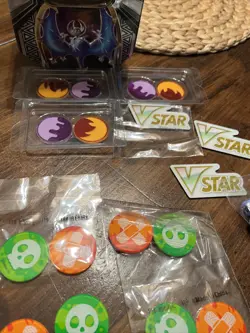 Pokemon TCG Lunala Sun & Moon Tin *EMPTY* Collectible Metal Tin Dice Coin Lot - Image 3