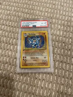 1st Edition MACHAMP-HOLO 1999 Pokemon Base #8/102 PSA 6 - Image 2