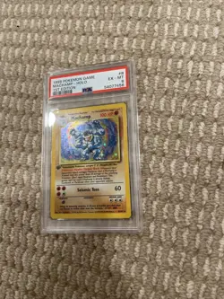 1st Edition MACHAMP-HOLO 1999 Pokemon Base #8/102 PSA 6 - Image 3