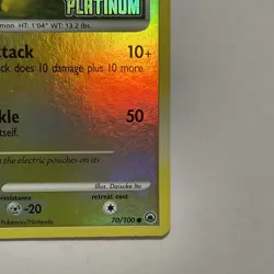 Pokemon TCG - 2008 Pikachu 70/100 - PLATINUM - Burger King Promo - Reverse Holo - Image 5