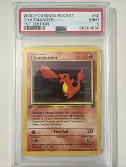 Pokemon 1st Edition PSA 9 Charmander 50/82 Team Rocket Regular - Image 1