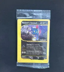 Pokemon Rocket's Sneasel 5 Winner Gold Stamped Best Of Game Promos Seal Pack - Image 1