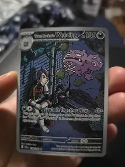 Pokemon TCG Team Rockets Weezing 199/182 Illustration Rare Destined Rivals - Image 1
